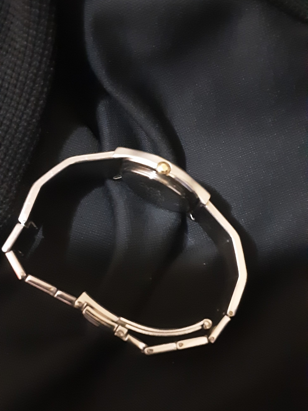 Vintage Cartier Two-Tone Silver and Gold Dial Slim Bracelet Watch - Picture 5 of 11